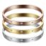 Fashion Rose Gold Stainless Steel Diamond Geometric Round Bracelet