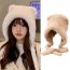 Fashion White Plush Solid Color Pullover Hat