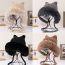 Fashion Beige Acrylic Plush Patchwork Knitted Cat Ear Hood