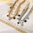 Fashion White King Alloy Dripping Oil Love Multi-layer Necklace