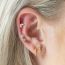 Fashion 6# Stainless Steel Diamond Geometric Piercing Earrings