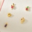 Fashion Gold Copper Inlaid Zirconium Cartoon Girl Earring Set 5 Pieces