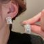 Fashion 129# Silver Cross Copper Geometric Cross Stud Earrings