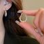 Fashion 123# Silver Water Droplets Copper Spiral Drop Earrings