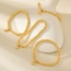 Fashion M Copper 26 Letter Pendant Beaded Bracelet