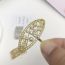Fashion Gold Metal Diamond-encrusted Geometric Hair Hook