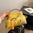 Fashion Gold Pu Printed Clip Crossbody Bag