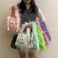 Fashion Pink Plush Monster Tote Bag