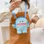 Fashion Blue Plush Little Monster Childrens Crossbody Bag