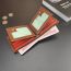 Fashion 8001 Short Style Light Brown Pu Multi-card Slot Wallet