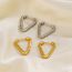 Fashion Gold Stainless Steel Triangular Earrings