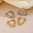 Fashion Gold Stainless Steel Triangular Earrings