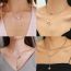 Fashion 16# Metal Letter Tag Y-shaped Necklace