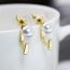 Fashion 35# Metal Diamond Geometric Stud Earrings