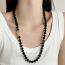 Fashion Long White Agate Beaded Necklace