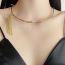 Fashion Gold Silver Alloy Geometric Texture Tassel Necklace