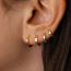 Fashion Gold Copper Geometric Round Earring Set