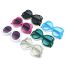 Fashion Green Frame Double Green Film Round Frame Hollow Sunglasses