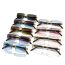 Fashion Blue Tea Slices Rimless Cut-edge Square Sunglasses