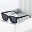 Fashion White Frame Double Tea Tablets Pc Square Sunglasses
