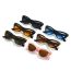 Fashion Black Frame Orange Piece Cat Eye Rice Stud Sunglasses
