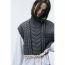 Fashion Grey Polyester Knitted Lace-up Sweater Vest