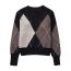 Fashion Rhombus Argyle Knit Sweater