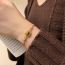 Fashion Gold Copper Diamond Geometric Oval Tiger Eye Bracelet