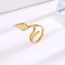 Fashion Gold Titanium Steel Geometric Wings Ring
