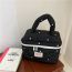 Fashion Black Polka Dot Print Quilted Large-capacity Hand Storage Bag