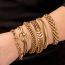 Fashion 6# Titanium Steel Geometric Chain Bracelet