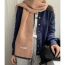 Fashion Dark Gray Colorblock Knitted Patch Scarf With Two Ends