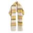 Fashion Color Faux Cashmere Striped Fringed Scarf