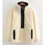 Fashion Off-white Colorblock Lambswool Stand-collar Zipped Jacket