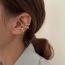 Fashion Silver Metal Diamond C-shaped Ear Cuff Set