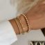 Fashion 1# Gold-plated Copper Beaded Bracelet