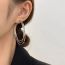 Fashion Silver 4cm Copper Multi-layer Hoop Earrings