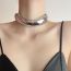Fashion Silver Metal Glossy Geometric Irregular Collar
