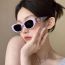 Fashion Transparent Gray Film Ac Cat Eye Wide Leg Sunglasses