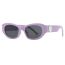 Fashion Purple Frame Gray Film Ac Cat Eye Wide Leg Sunglasses