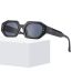 Fashion Glossy Black Irregular Square Sunglasses