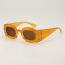 Fashion Orange Frame Tea Slices Special Shaped Petal Square Sunglasses