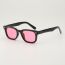 Fashion Black Frame Pink Tablets Pc Square Sunglasses