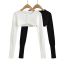 Fashion White Polyester Knitted Buttoned Jacket