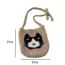 Fashion 5cat Knotted Shoulder Strap Gray Knitted Cat Knotted Shoulder Handbag