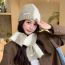Fashion 15k Two-color Cap Green Two-color Wool Knitted Scarf And Beanie Set