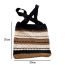 Fashion Brown Striped Knitted Large Capacity Shoulder Bag
