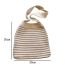 Fashion 2 Pinstripe Coffee Striped Knitted Large Capacity Shoulder Bag