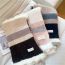Fashion Fluff Powder Plush Patchwork Color-blocked Knitted Patch Scarf