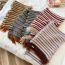 Fashion 5d Color Whiskers Yellow Brown Striped Knitted Beard Scarf